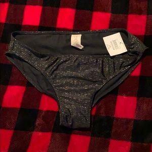 Black with gold bikini bottom NWT